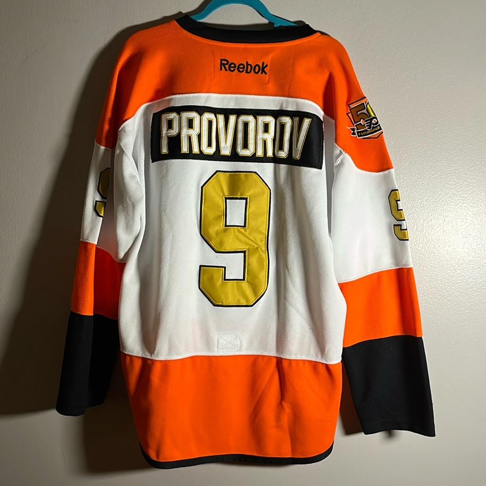 Philadelphia Flyers Provorov Jersey 50th Anniversary Reebok CCM Flight Strap